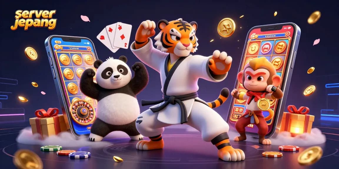 Engage with server jepang slot games featuring a kung fu tiger master, panda disciple, and playful monkey.