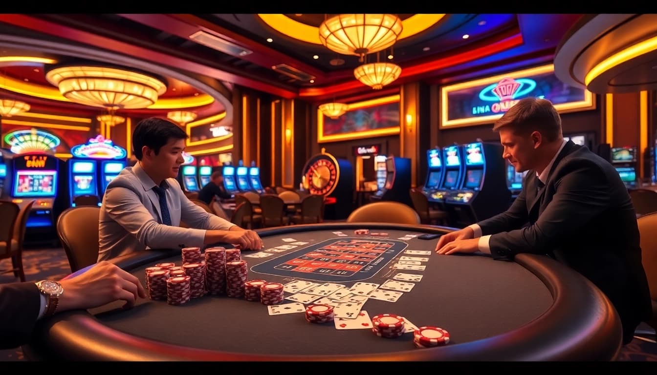Experience the thrill of gambling at vua99 nhà cái uy tín with a vibrant poker game.