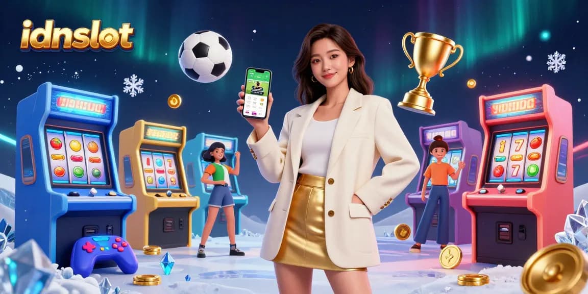Engage with idnslot's thrilling slot gaming experience through vibrant 3D visuals and engaging gameplay.
