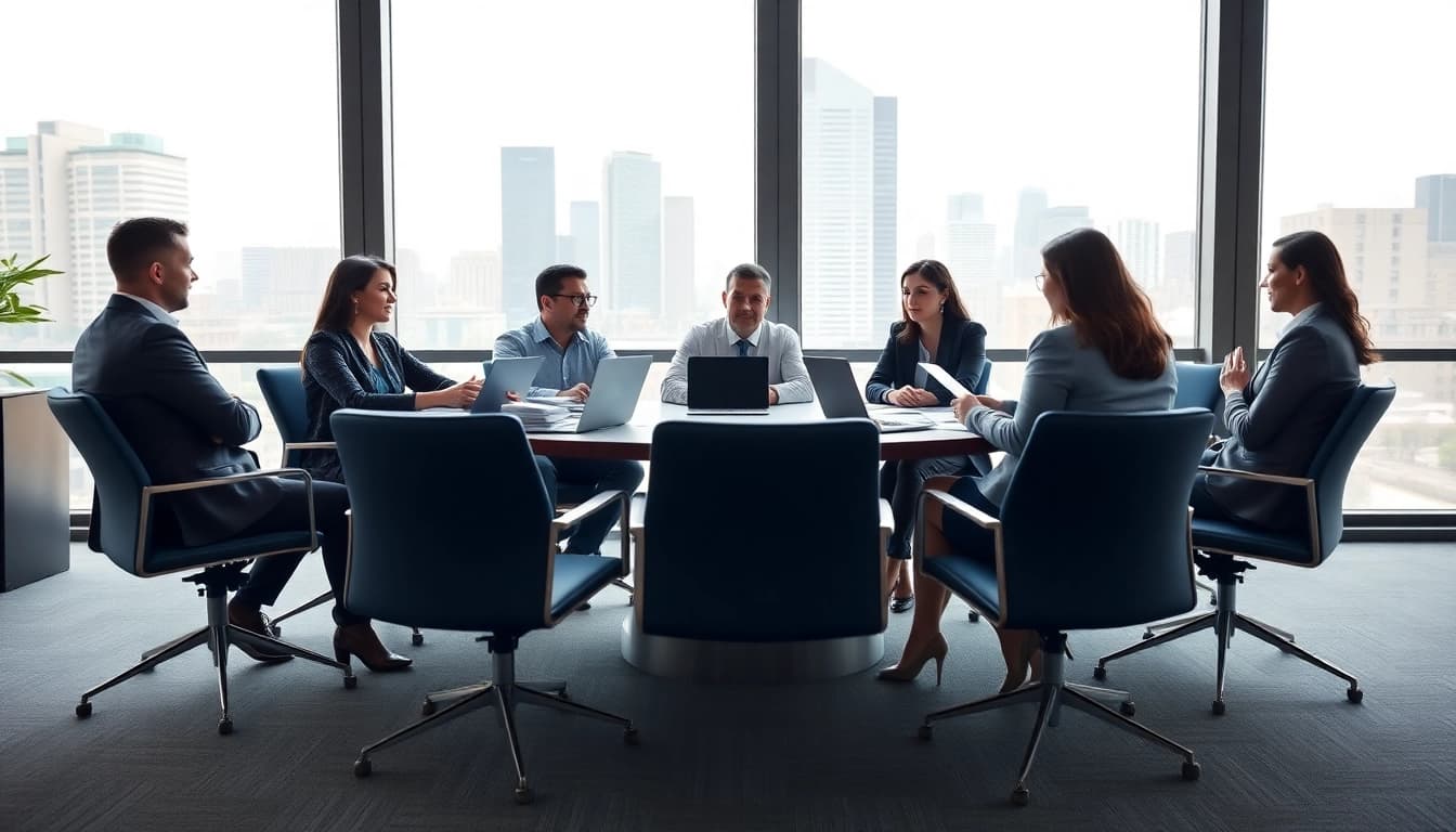 Discuss FCPA/DCAA/Flowdown/ITAR/EAR compliance in a professional meeting environment.