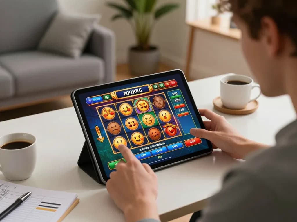 Experience casino senza registrazione with a player enjoying gaming on a tablet at home.
