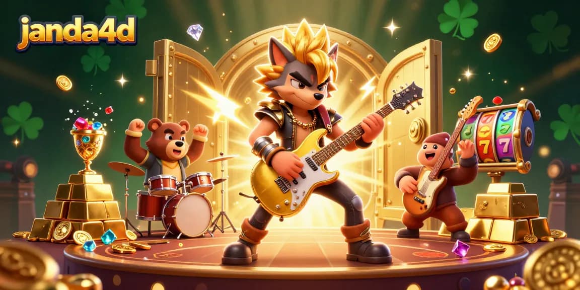 Menangkan jackpot di janda4d dengan rock star serigala dan musik yang menggoda!