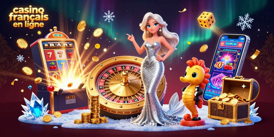 Vivez une expérience de jeu palpitante au casino francais en ligne avec une scène de roulette glamour et des éléments de victoire vibrants.