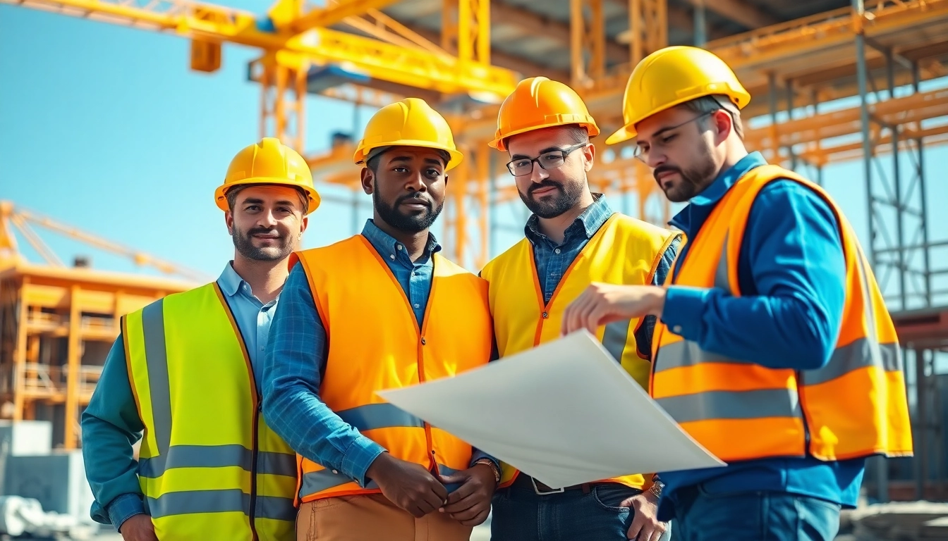 Engaged workers in construction training programs collaborating on-site.