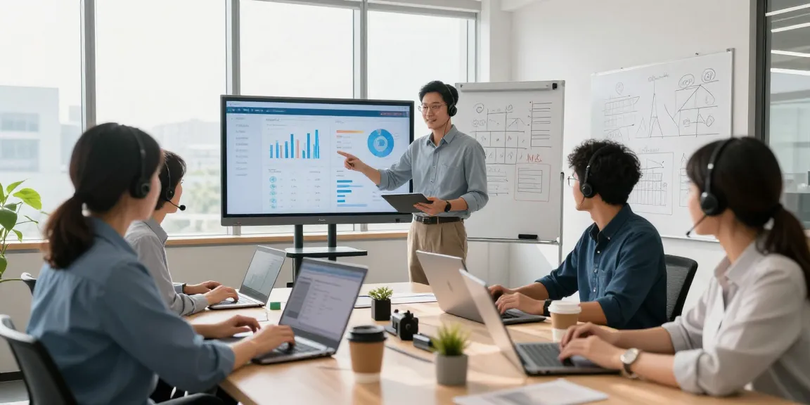 Outsourced IT services London showcased with a team collaborating in a modern office setting.