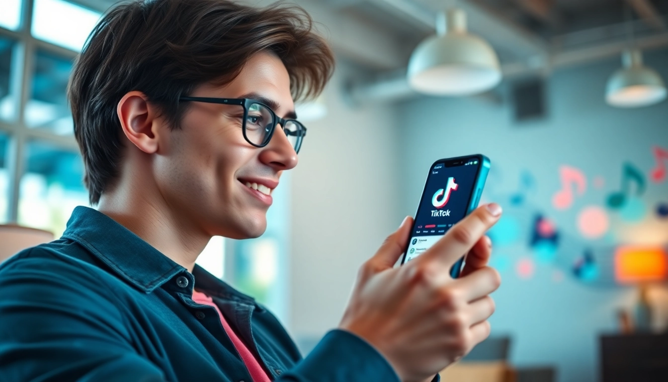 tiktok いいね 買うことでソーシャルメディア戦略を向上させる若者の姿。