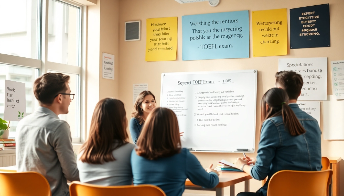 Maximize your success with toefl expert help in a vibrant classroom setup.