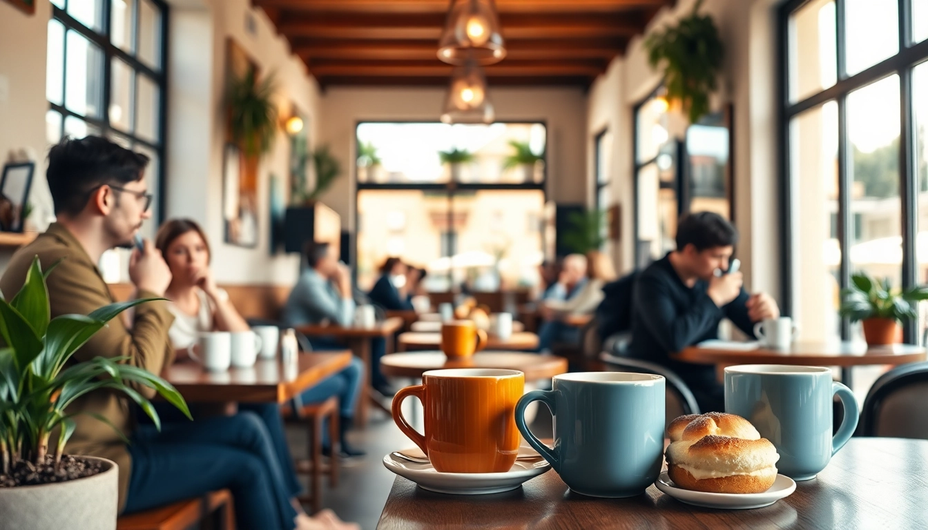 Profitez de l'ambiance chaleureuse du Coffee shop Lloret de Mar avec ses clients savourant des boissons.