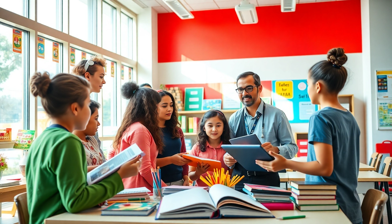 Engaging Education session in a dynamic classroom, showcasing interaction and collaboration.