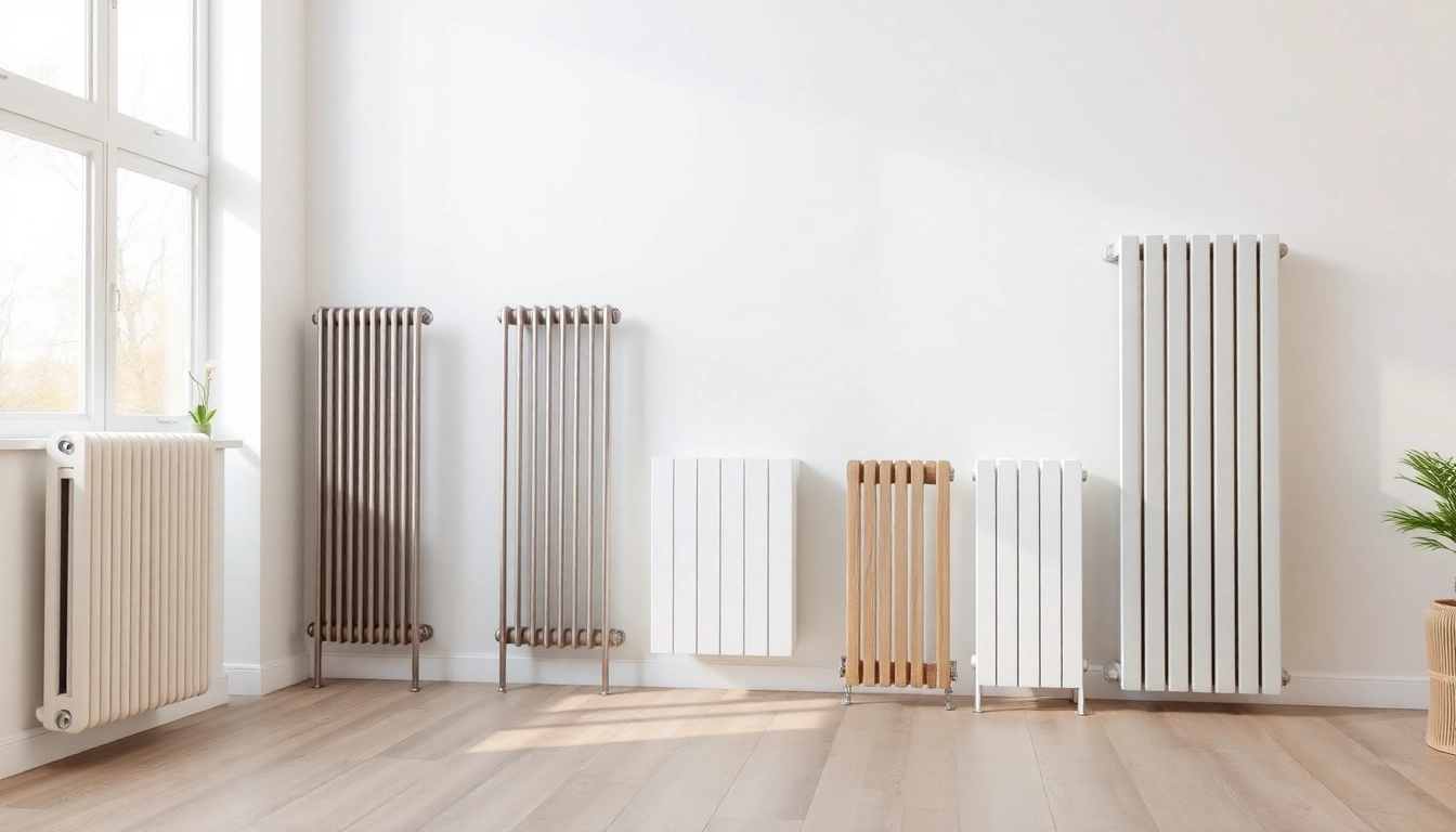 Heizkörper in einem modernen Wohnzimmer mit stilvollem Design und natürlichem Licht.