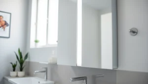 Spiegelschrank mit LED Beleuchtung bietet modernen Stil für dein Badezimmer