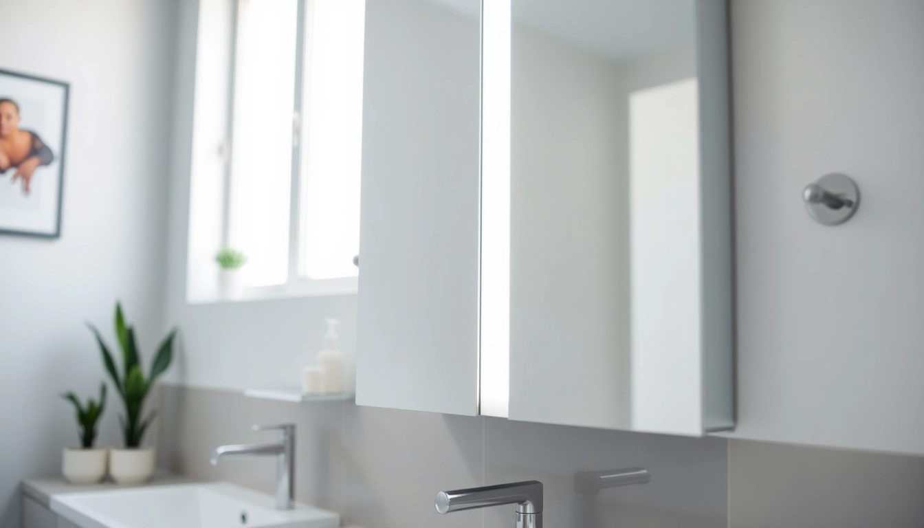 Spiegelschrank mit LED Beleuchtung bietet modernen Stil für dein Badezimmer