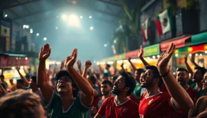 View of fans celebrating at the best sportsbooks in Mexico showcasing excitement and local culture.