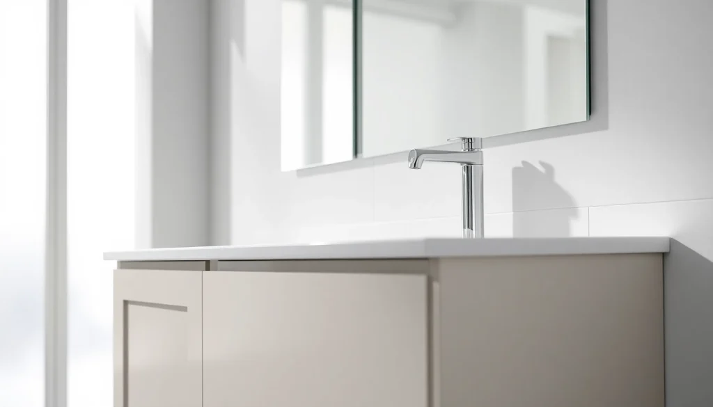 Stilvoller sonni Spiegelschrank in modernem Bad mit eleganter Beleuchtung.