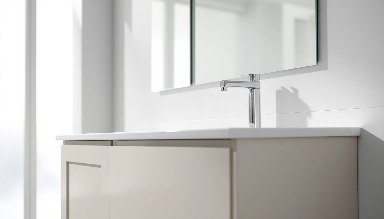 Stilvoller sonni Spiegelschrank in modernem Bad mit eleganter Beleuchtung.