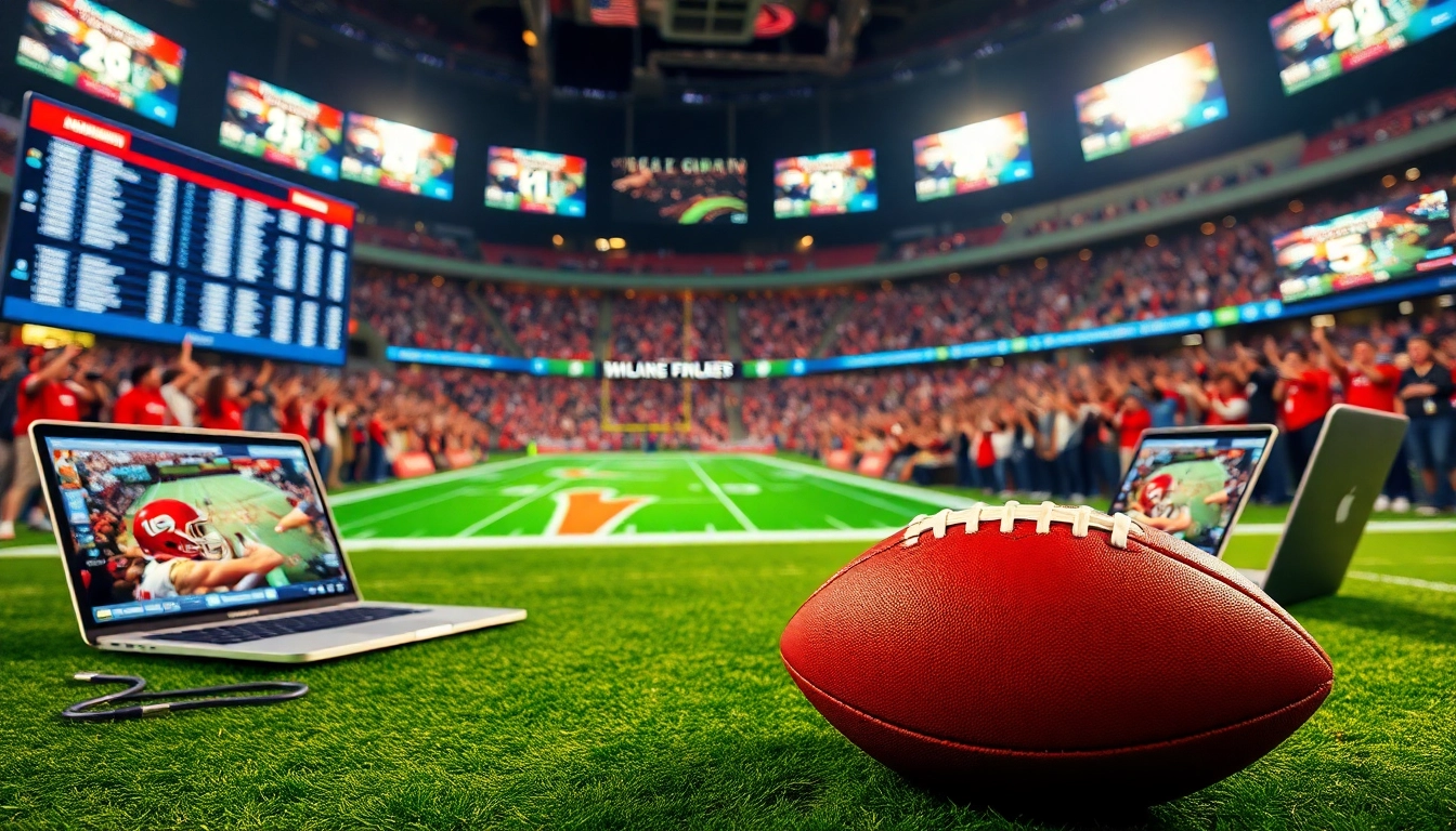 Engaging scene of online sportsbooks Alabama displaying exciting betting options with digital sports interface.