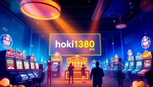 Exciting digital slot gaming interface showcasing hoki138 pro, with glowing reels and vibrant colors.