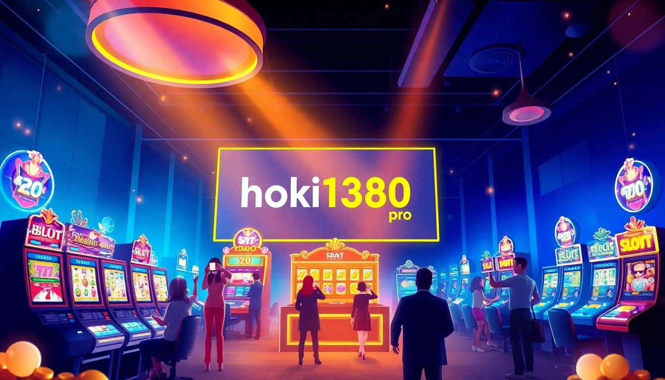 Exciting digital slot gaming interface showcasing hoki138 pro, with glowing reels and vibrant colors.