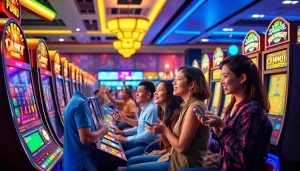 Situs kode4d players celebrating a jackpot win in a vibrant online gaming environment.