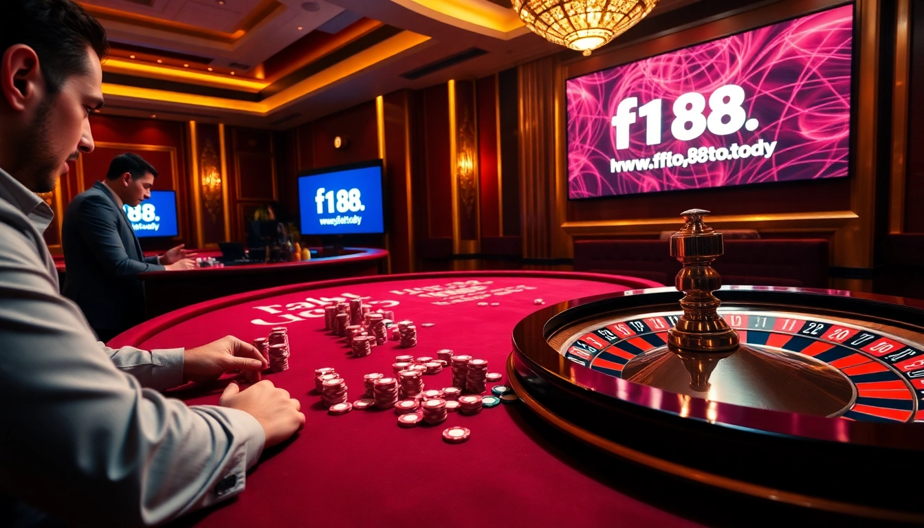 Experience vibrant gameplay at https://f168.today/, with players engaging in casino action and high-stake betting.