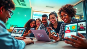 OnlyFans Search engine showcasing diverse creators engaging with their digital content.