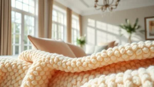 Ontdek de luxe en textuur van bouclé stof in een stijlvolle woonkamer.