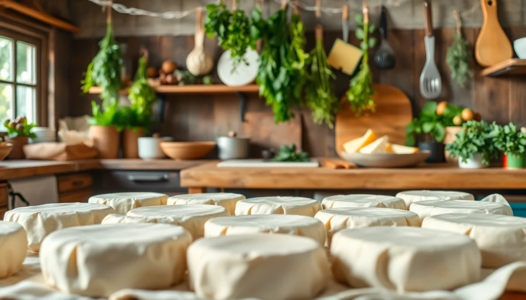 Kaasdoek gebruikt in een rustieke keuken met verse ingrediënten, ideaal voor iedere kok.