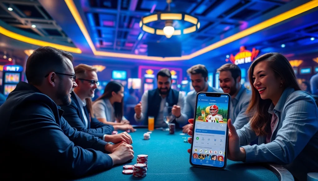 Cảnh hấp dẫn các người chơi đang tận hưởng các trò chơi Ku3933 net bet, nổi bật casino trực tuyến và cá cược thể thao.