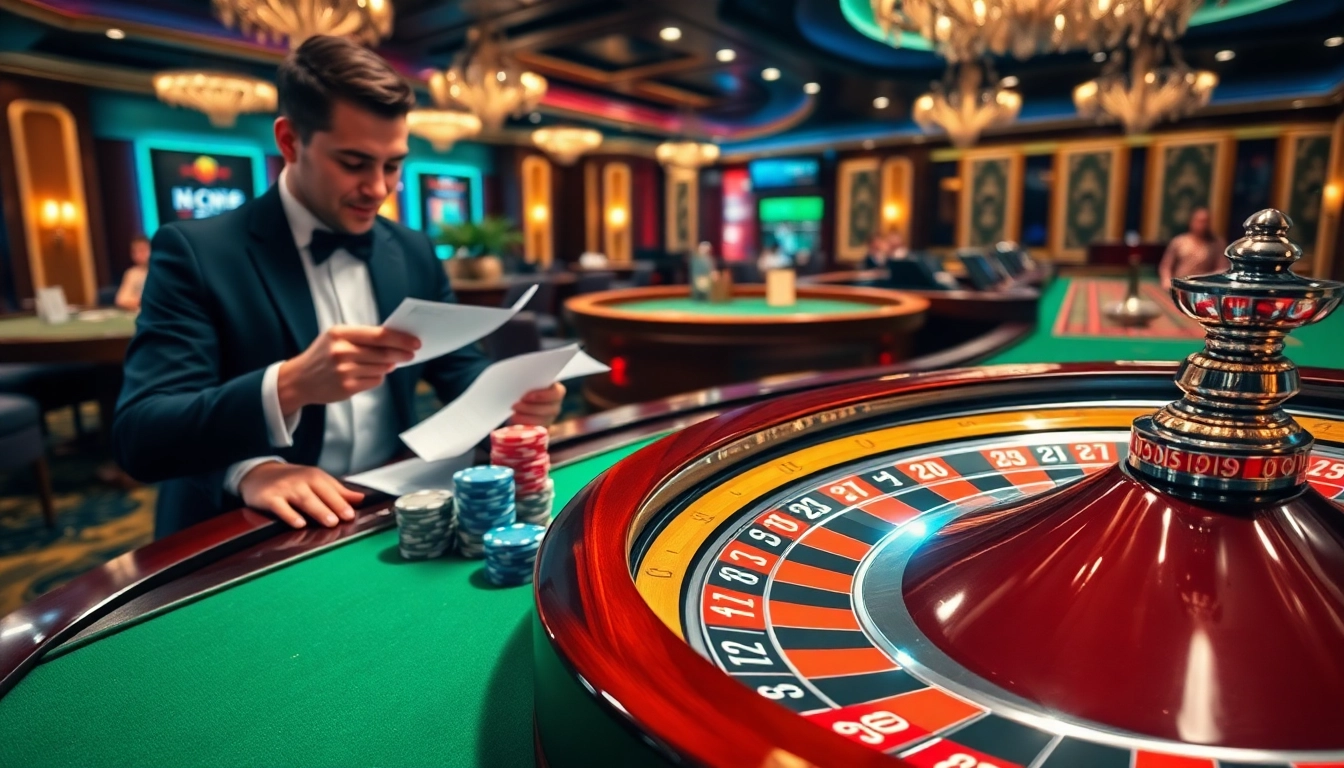 Experience the thrill of Link U888 with engaging casino action at a luxurious roulette table.