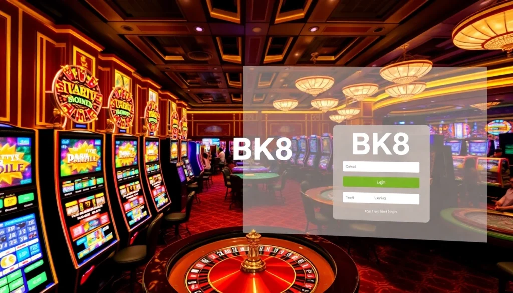 Engage in exciting gambling with BK8 login in a luxurious casino environment.