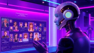 Engaging AI interaction showcasing sex ai in a futuristic digital environment