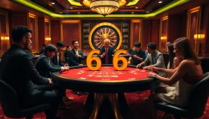 Players betting at the luxurious Số Đỏ 66 casino table, showcasing high-stakes excitement.