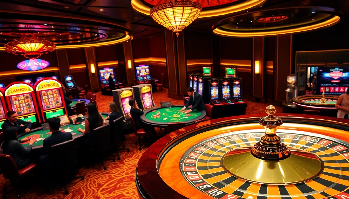 Découvrez l'excitation du meilleur casino en ligne avec des joueurs profitant de la roulette et du poker.