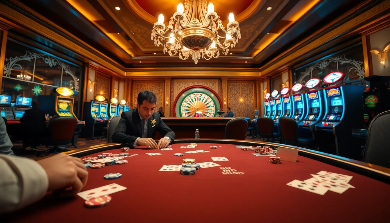 Vivez l'excitation du meilleure casino en ligne avec des joueurs engagés aux tables de poker et une roulette animée.