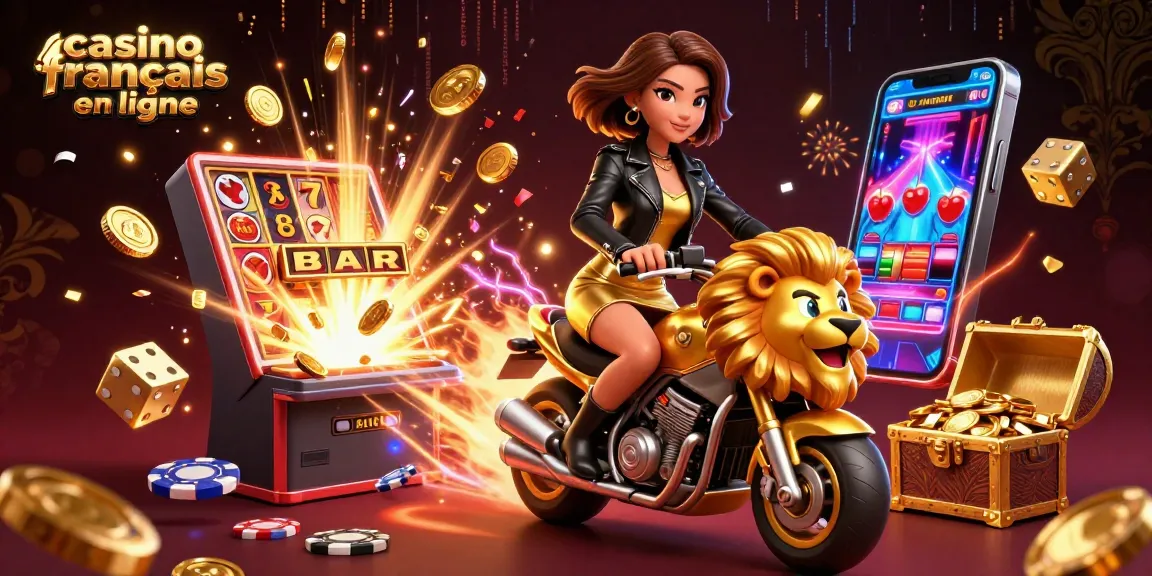 Participez à des moments de plaisir et de frissons avec casino francais en ligne présentant une scène 3D dynamique d'éléments de casino.