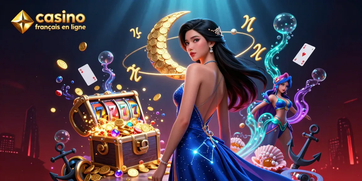 Vivez l'excitation au casino francais en ligne avec des jeux vibrants et des visuels captivants mettant en vedette des machines à sous et de l'or.