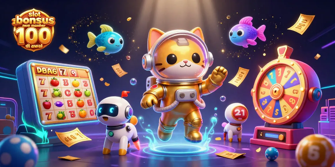 Experience the excitement with slot bonus new member 100 di awal featuring cartoon characters and dynamic slot game elements.