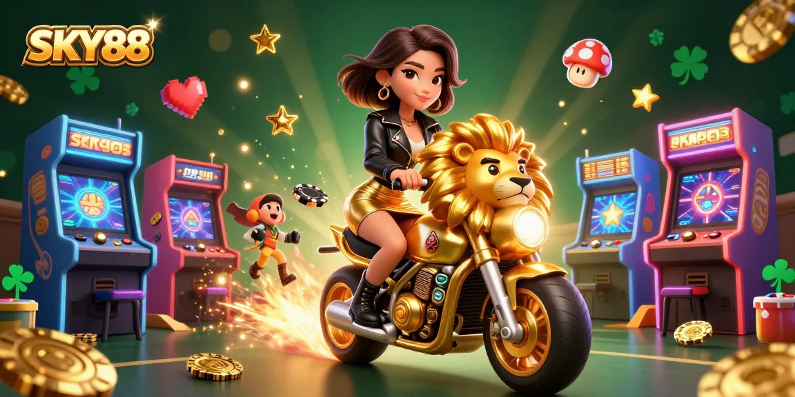 Join in the excitement at SKY88 with vibrant casino elements and action-packed gaming.