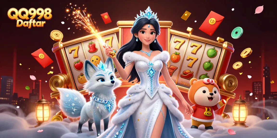 Engage in excitement on QQ998 Daftar with a dynamic casino scene featuring captivating game elements.