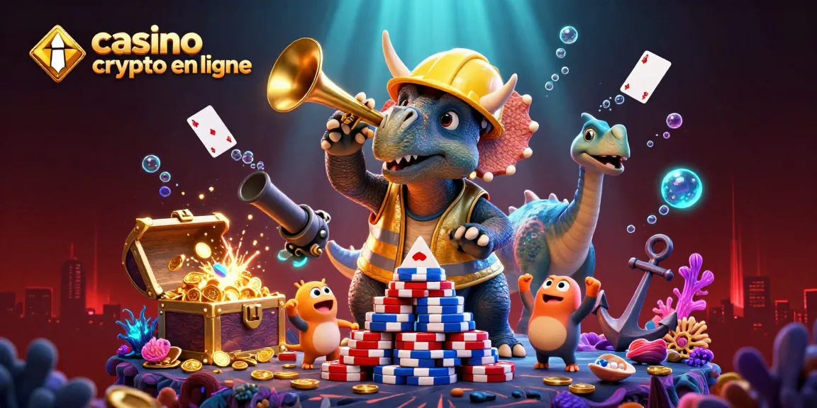 Venez jouer sur un casino crypto en ligne fantastique, avec des personnages ludiques dans un cadre sous-marin vibrant.