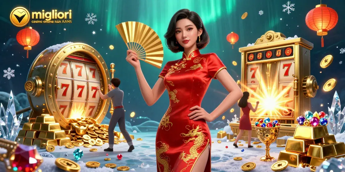 Scopri il vivace mondo dei migliori casino online non AAMS attraverso questa illustrazione colorata che presenta dinamici elementi di giochi di slot.