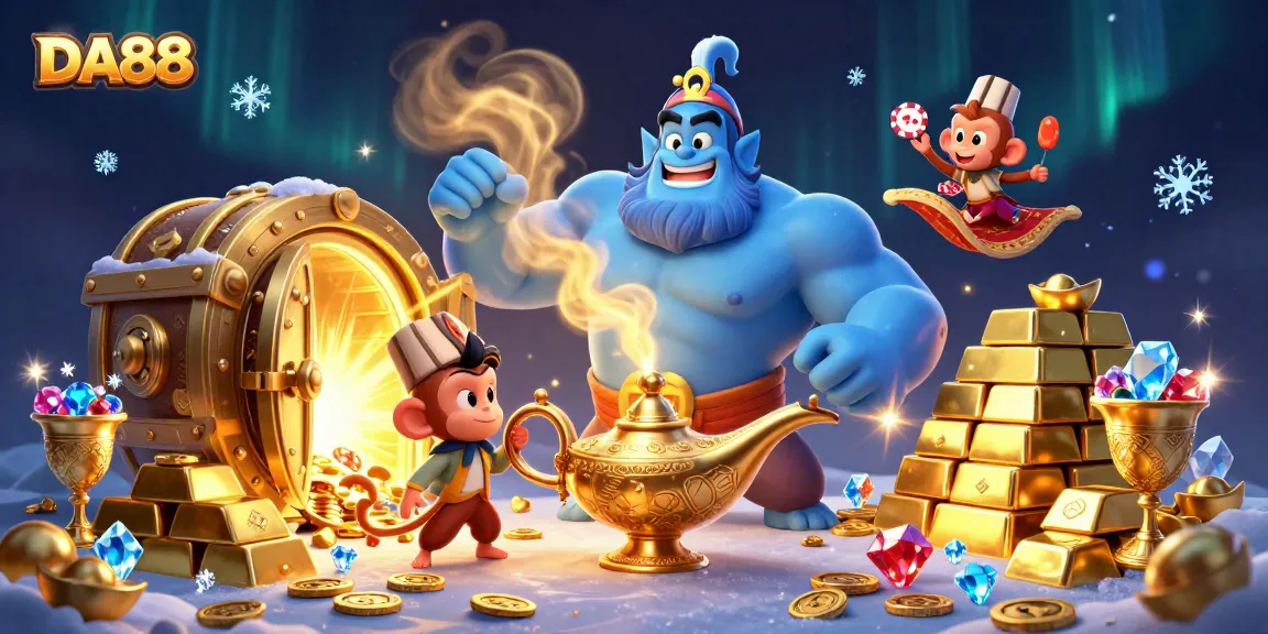 Spin the reels of DA88 to unlock treasures as the genie guides you through endless riches!
