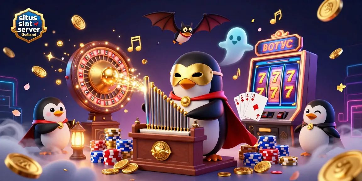 Sparkling scene of situs slot server thailand with golden coins and jewels, showcasing exciting slot action.