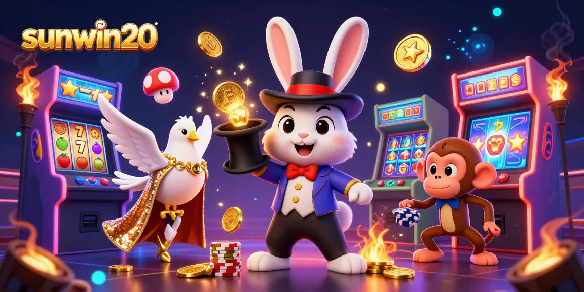 Experience winning moments with sunwin20, showcasing a magical scene filled with casino elements and excitement.