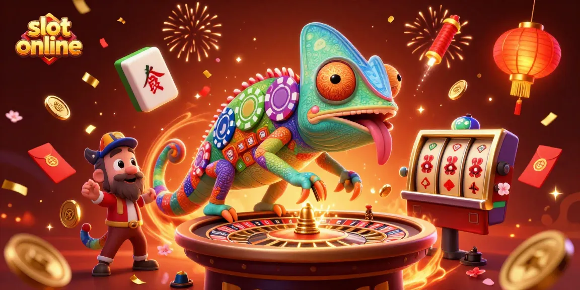 Menangkan slot online dengan momen menarik dari pemilik kasino chameleon berwarna-warni!