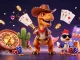 Experience the thrill of Sun Win with vibrant 3D casino fun featuring T-Rex and friends.