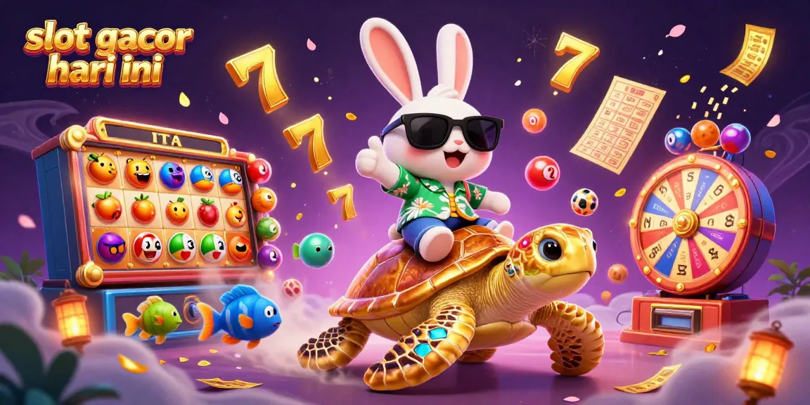 Engage with slot gacor hari ini through vibrant 3D illustration of lucky symbols and dynamic action.