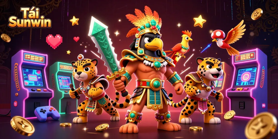 Engage in exciting gaming experiences with Tải Sunwin, showcasing dynamic characters and vibrant casino elements.