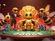 Engage in thrilling credit card casinos with a vibrant 3D illustration depicting a playful yet mysterious casino scene.