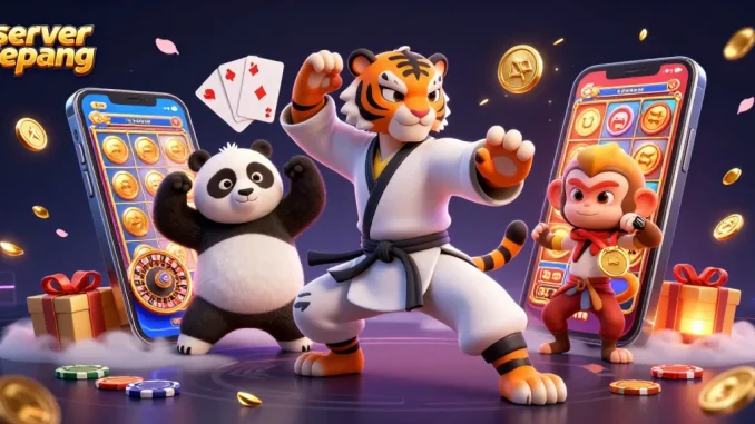Engage with server jepang slot games featuring a kung fu tiger master, panda disciple, and playful monkey.